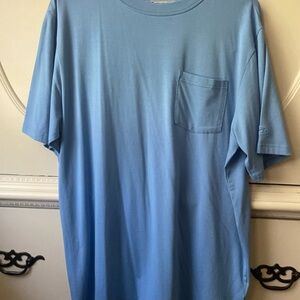 Men's Drake Performance Fishing Silver Lake Blue Bamboo T-Shirt